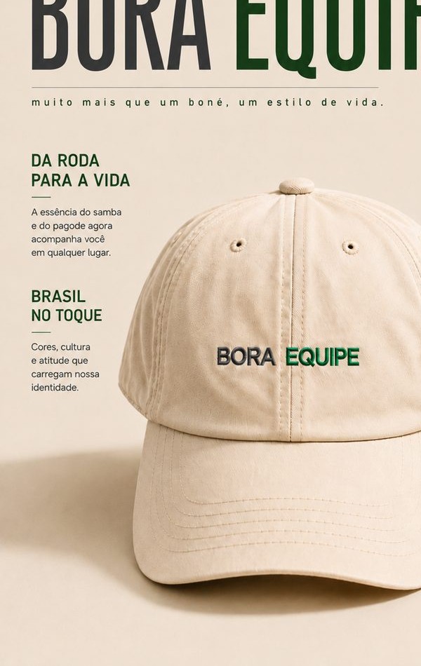 Boné Bora Equipe bege