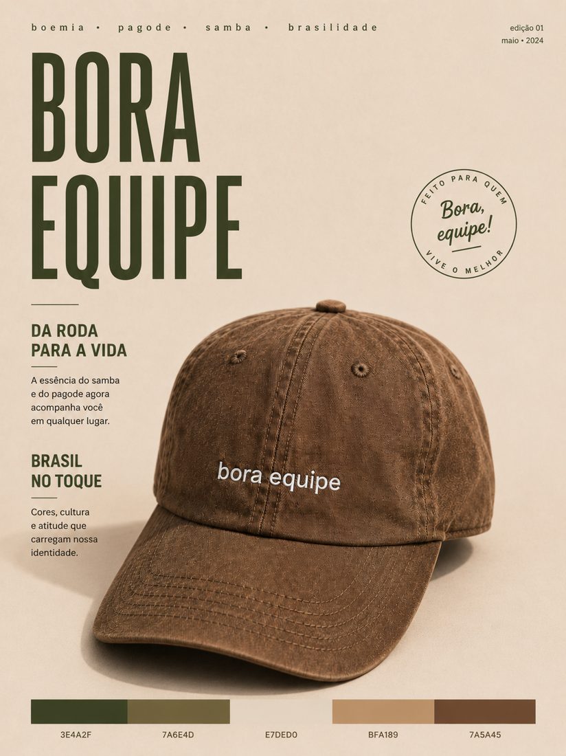 Boné Bora Equipe marrom