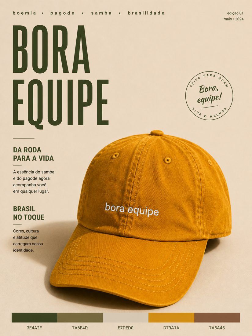 Boné Bora Equipe mostarda